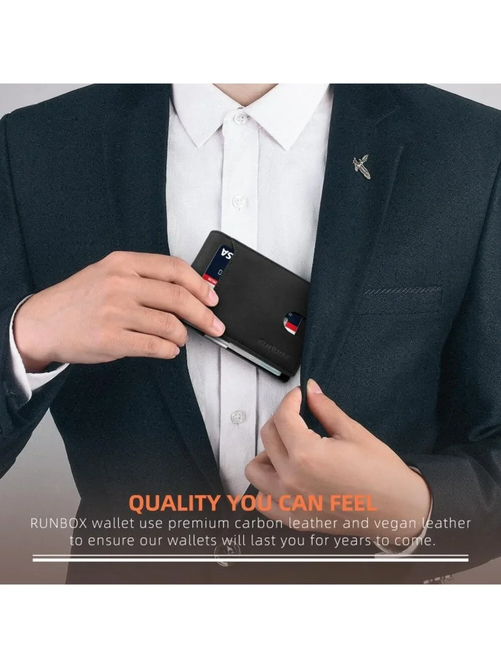 〽️Man Shepherd Leather Money Clip RFID Blocking Pocket Bifold Credit Card Wallet